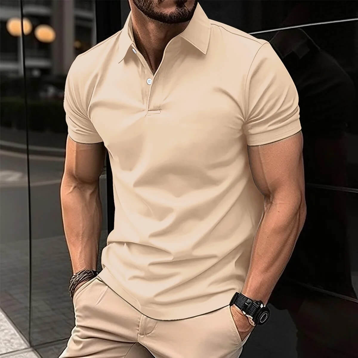 Men's Classic Polo Shirt — Smart Casual Short Sleeve Top for Golf, Work & Weekend Wear | Koossa