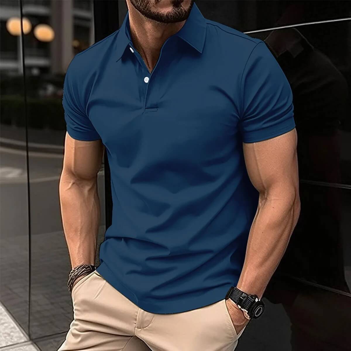 Men's Classic Polo Shirt — Smart Casual Short Sleeve Top for Golf, Work & Weekend Wear | Koossa