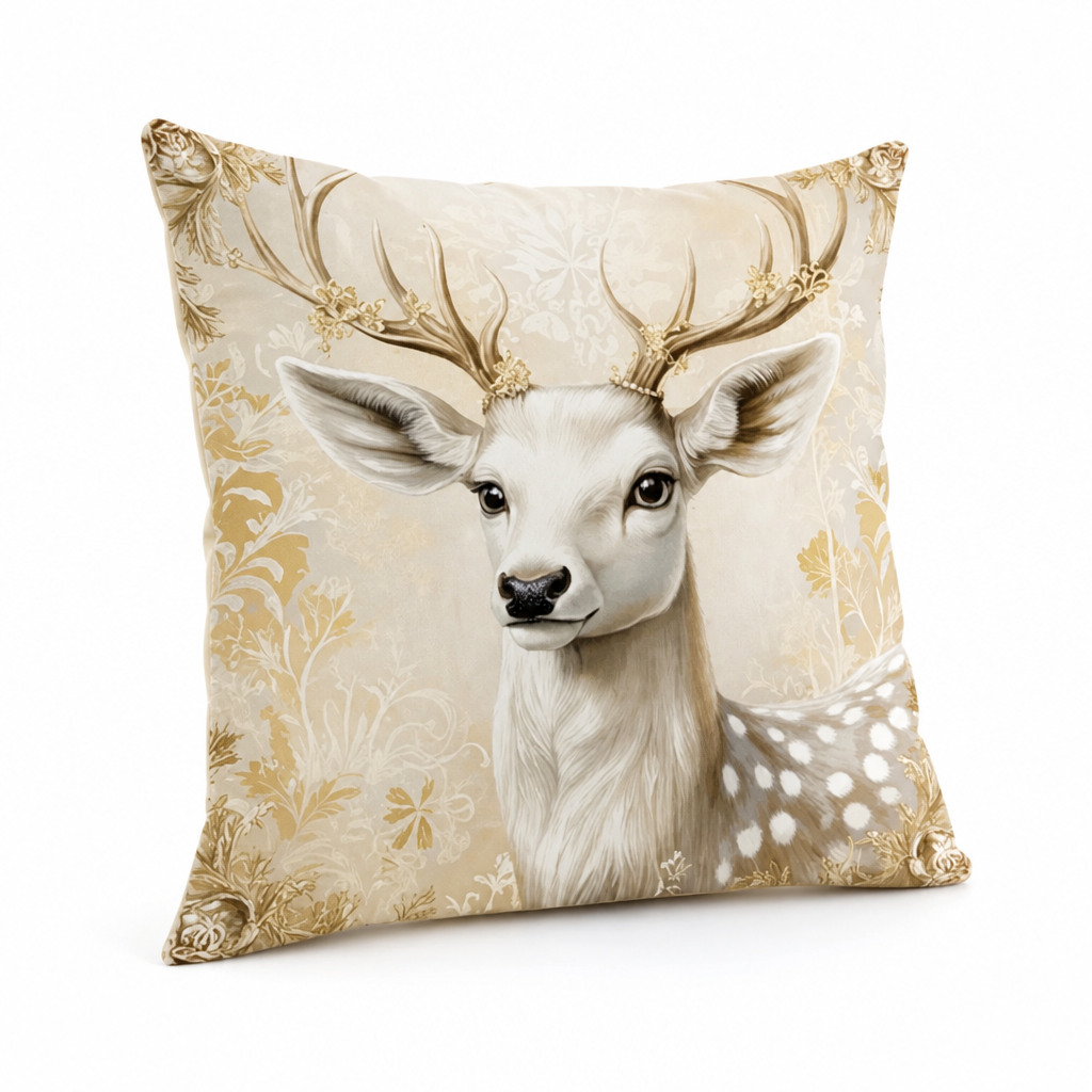 Holiday Pillow Cover 18x18 Inches Gold Velvet Christmas Decorative Throw Pillow Case with Zipper for Festive Sofa Decor | Lonoma