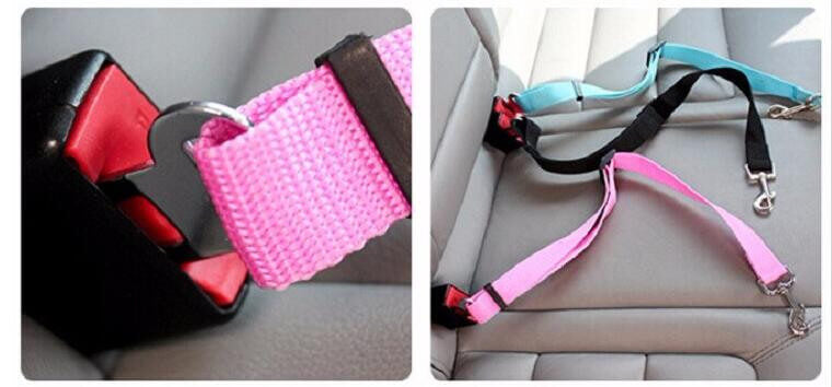 Dog Car Seatbelt Adjustable Nylon 2-in-1 Lead Clip Safety Harness Restraint Travel Strap Universal Fit Vehicle | Koossa