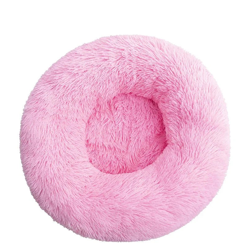 Dog Donut Bed Plush Self-Warming Raised Rim S–3XL 40–100cm Joint Support Calming Cat Dog Round Nest Bed Washable | Koossa