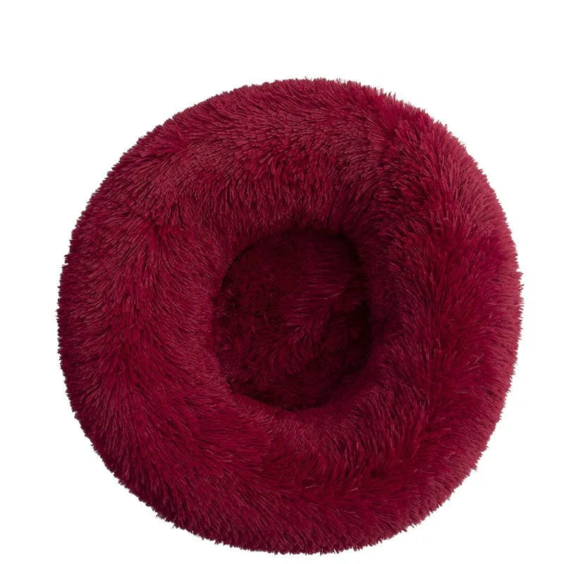 Dog Donut Bed Plush Self-Warming Raised Rim S–3XL 40–100cm Joint Support Calming Cat Dog Round Nest Bed Washable | Koossa