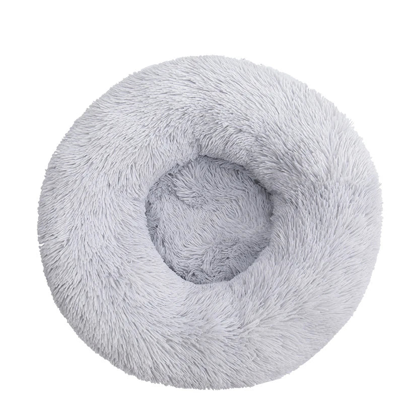 Dog Donut Bed Plush Self-Warming Raised Rim S–3XL 40–100cm Joint Support Calming Cat Dog Round Nest Bed Washable | Koossa