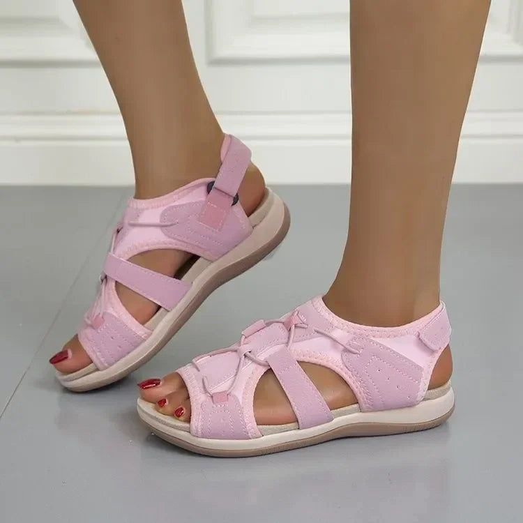 Women's Open-Toe Adjustable Strap Sandals — Comfortable Everyday Sandals with Contoured Footbed & Arch Support | Koossa