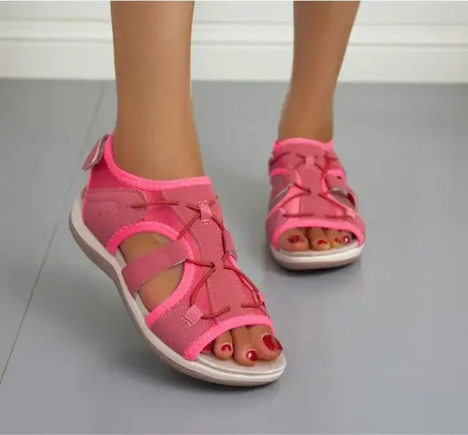 Women's Open-Toe Adjustable Strap Sandals — Comfortable Everyday Sandals with Contoured Footbed & Arch Support | Koossa