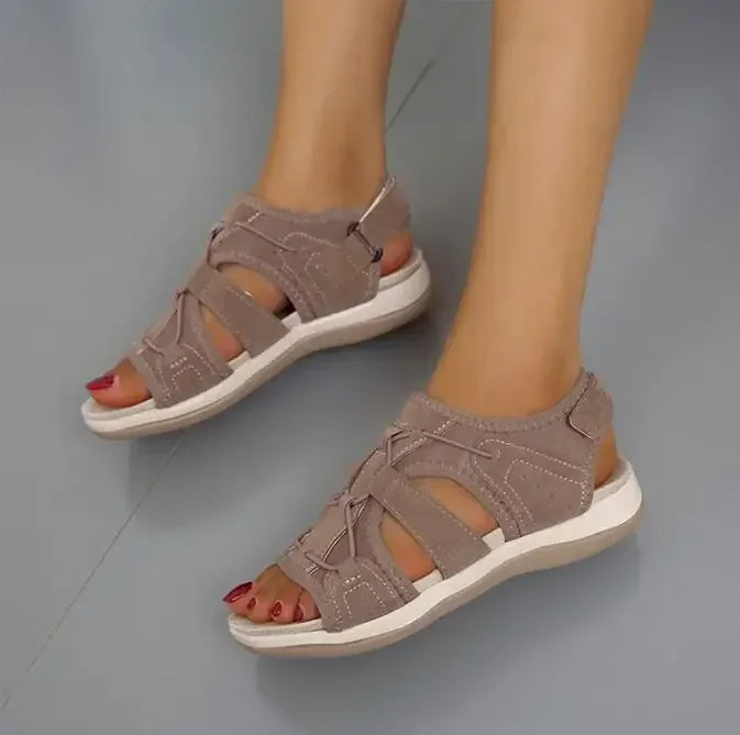 Women's Open-Toe Adjustable Strap Sandals — Comfortable Everyday Sandals with Contoured Footbed & Arch Support | Koossa