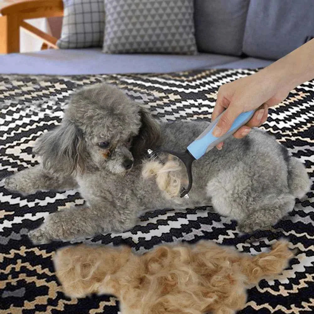 Pet Dematting Comb Double Sided Stainless Steel Dog Cat Grooming Brush Undercoat Rake Knot Remover Tool | Koossa