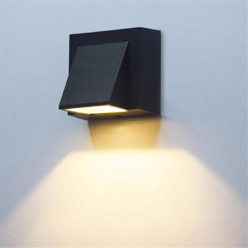 IP65 Waterproof Outdoor Wall Sconce with LED Lights for Patio, Entryway, Garden | Black or Gray Aluminum Fixture | Lonoma