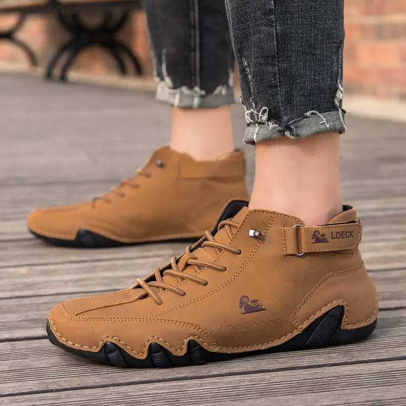 Men's Waterproof High-Top Boots — Elastic Slip-On Chelsea Boots for Outdoor & Casual Wear | Koossa