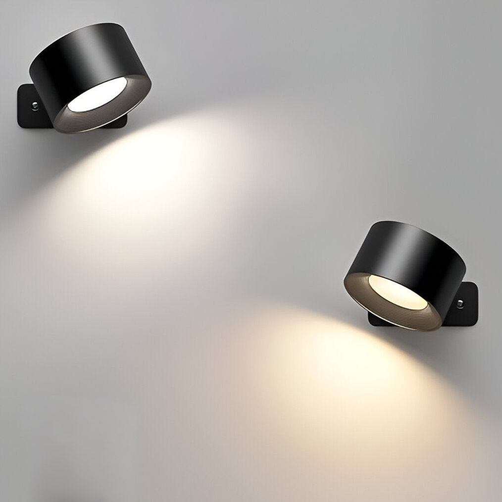 Cordless Wall Sconce, USB Rechargeable Magnetic Night Light with Touch Dimming, Rotating Battery Lamp for Bedside, Hallway & Closet | Lonoma