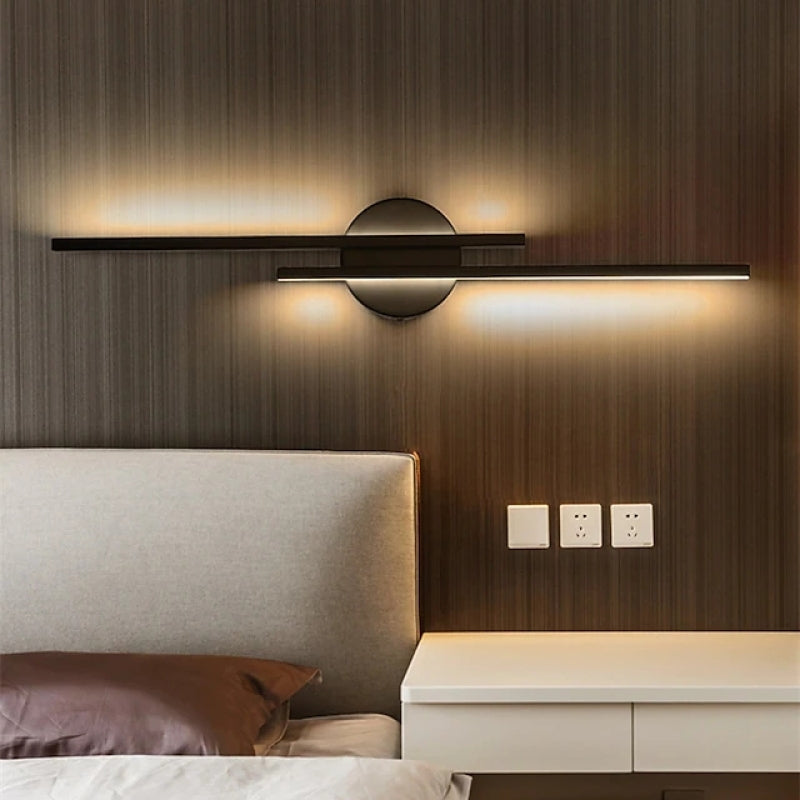 Contemporary Metal LED Wall Sconce with Disc Accent, Hardwired Indoor Light Fixture for Bedrooms, Hallways, and Modern Living Spaces | Lonoma