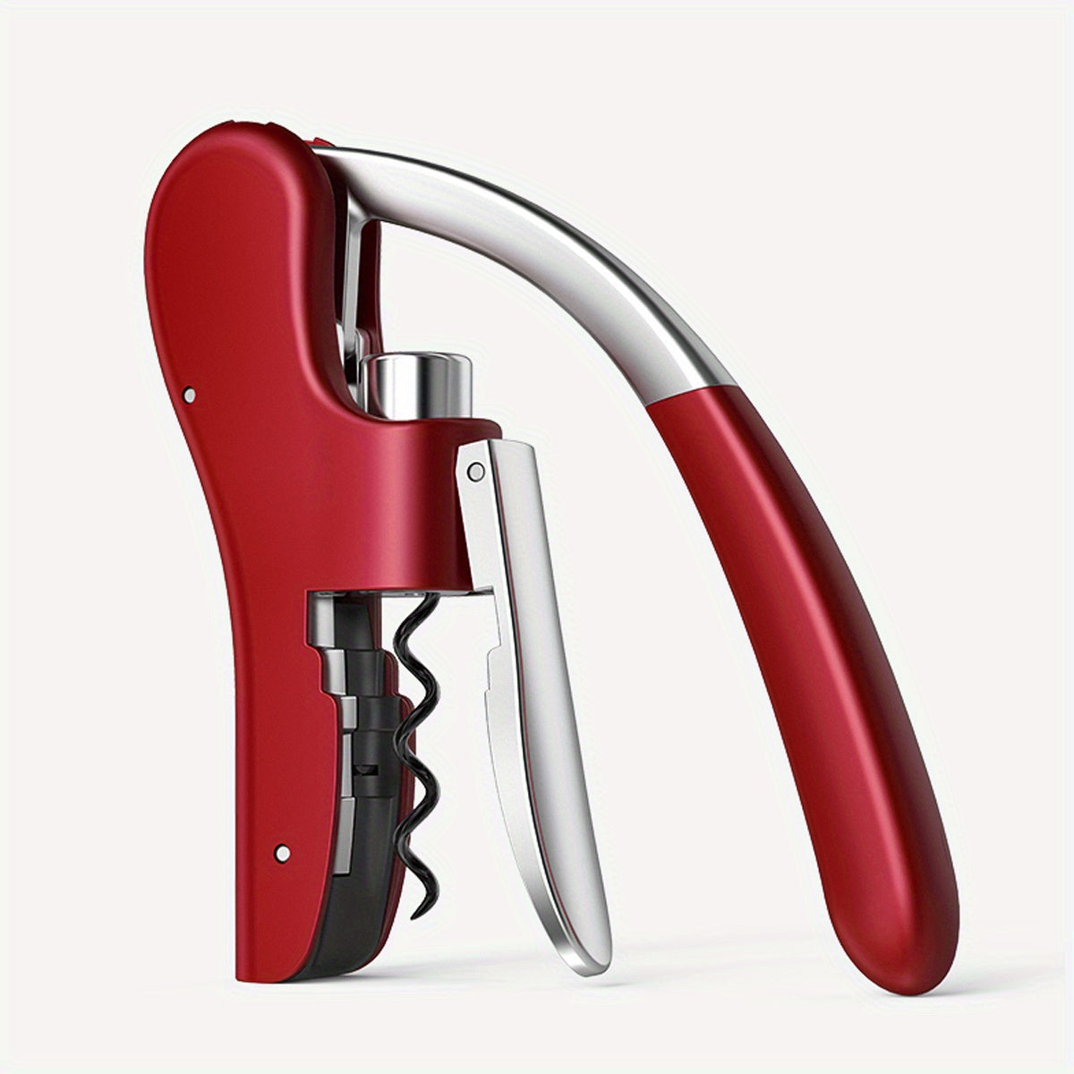 Lever-Action Wine Opener, Ergonomic Corkscrew with Soft-Grip Handle for Home Bars, Restaurants, Catering & Wine Lovers | Lonoma
