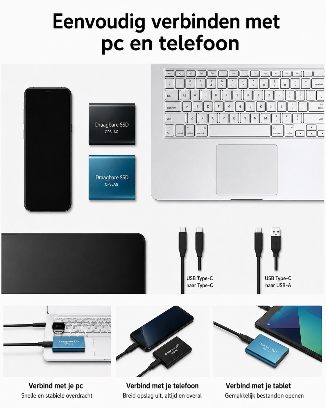 128TB Portable External SSD USB-C, 540 MB/s Solid State Drive for Mac, PC & Android, Shock-Resistant Aluminum Backup Storage | Lonoma