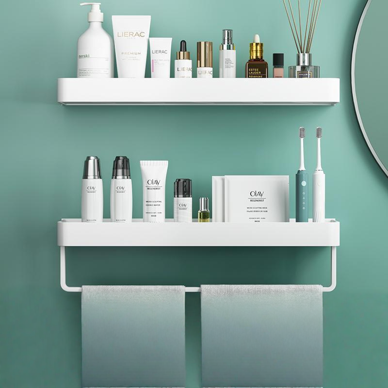 Adhesive Shower Shelf No-Drill Stainless Steel Bathroom Organizer 12 16 or 20 Inch Wall Caddy Towel Rack Option Storage for Shampoo Soap | Lonoma