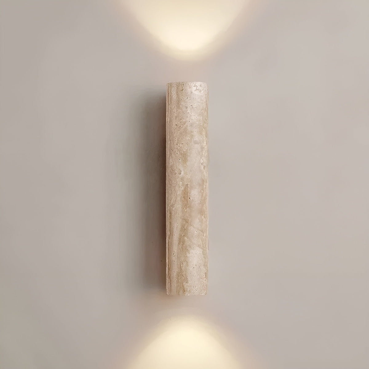 Travertine Stone LED Wall Sconce Natural Texture Modern Uplight Downlight Fixture for Living Room Bedroom Hallway | Lonoma