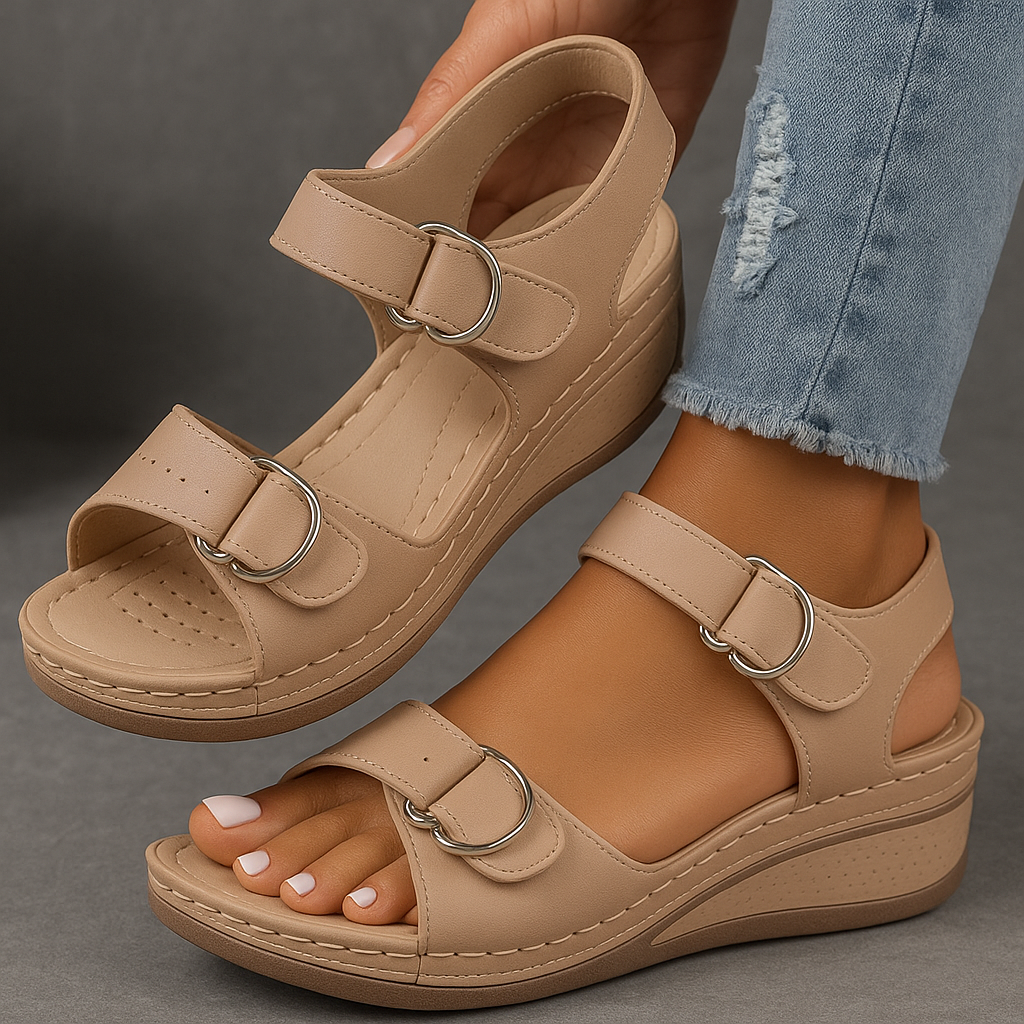 Women's Wedge Sandals with Adjustable Strap in Six Summer Colours | Koossa