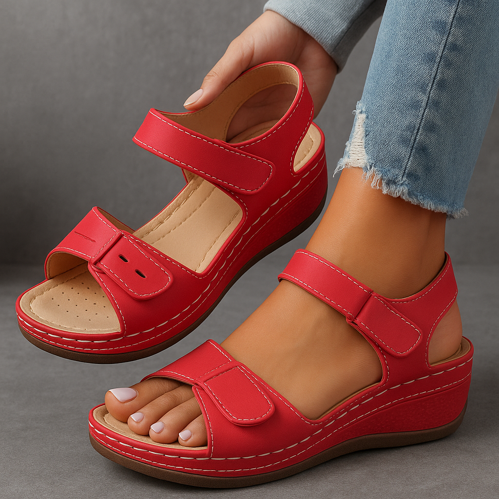 Women's Wedge Sandals with Adjustable Strap in Six Summer Colours | Koossa