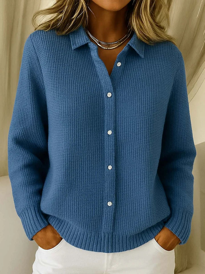 Women's Longline Button-Front Cardigan in Soft Cotton Knit for Casual Everyday Elegance | Koossa