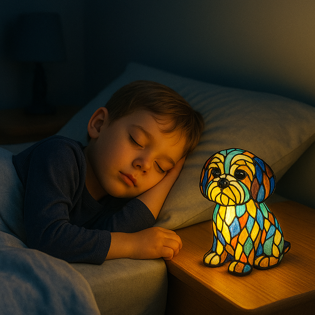 Handcrafted Dog Table Lamp — Warm Ambient Lighting for Pet Lovers & Home Décor Enthusiasts | Koossa