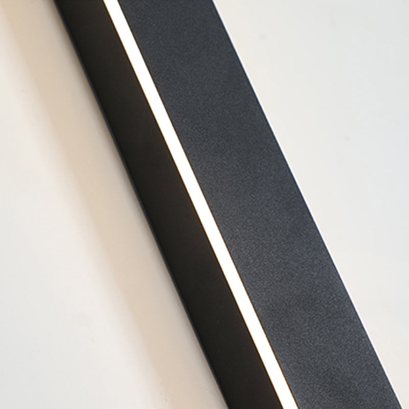Applique murale LED extérieure verticale noire aluminium IP65 30–200 cm façade jardin allée éclairage moderne | Koossa