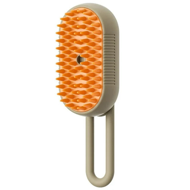 Cat Steam Brush Self-Cleaning Grooming Brush Electric Steam Pet Brush Loose Hair Dander Remover Short Long Hair Cats Olive Green | Koossa