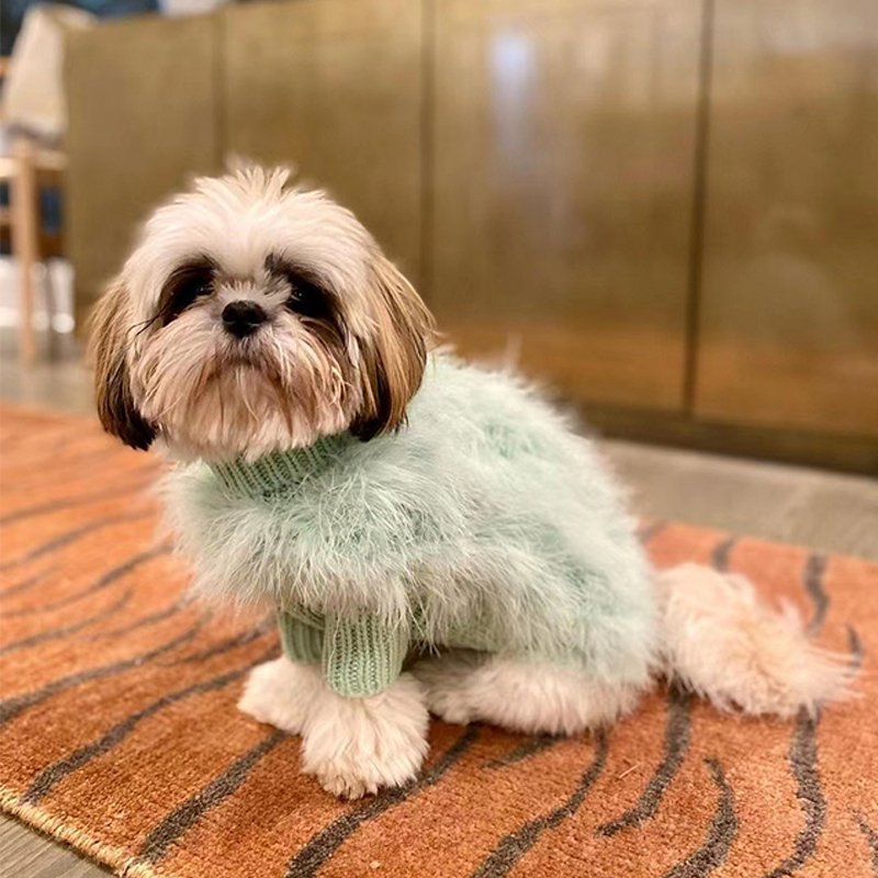 Dog Faux Fur Sweater 100% Polyester Stretchy Italian Greyhound Whippet Fluffy Coat Plush Dog Jumper Slim Breed S–XL Pink Blue Purple Green | Koossa