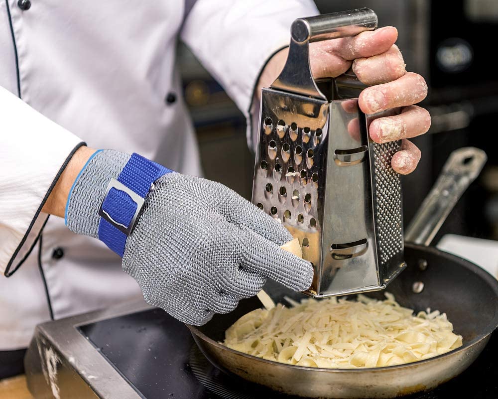 Cut Resistant Stainless Steel Mesh Glove, Food Safe Kitchen Safety Glove for Oyster Shucking, Fish Filleting & Meat Slicing | Lonoma