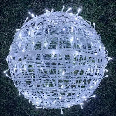 Sphère lumineuse LED étanche 20 cm IP65 blanc chaud pour jardin et terrasse éclairage décoratif extérieur | Koossa