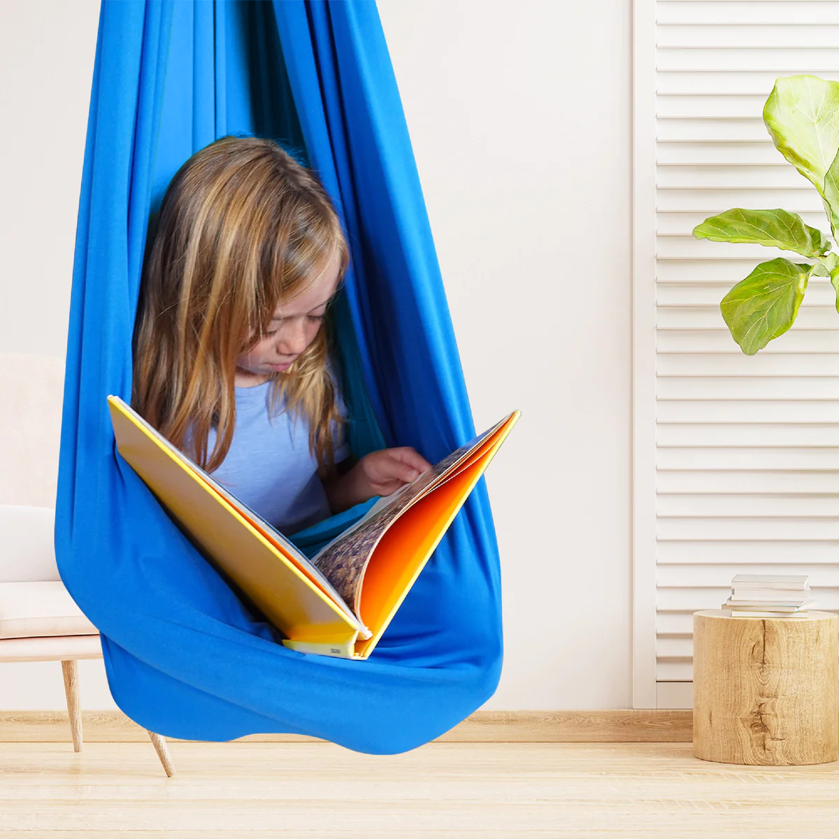Hamac Suspendu Enfant Coton Bio – Cocon Thérapeutique Éveil Moteur Équilibre Sensoriel Détente Confort | Koossa