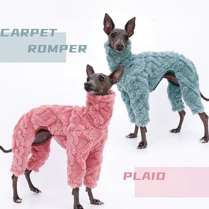 Dog Fleece Jumpsuit Polar Plush Teddy Full Body Suit Italian Greyhound Whippet Onesie Warm Winter Dog Coat XS–XXL | Koossa