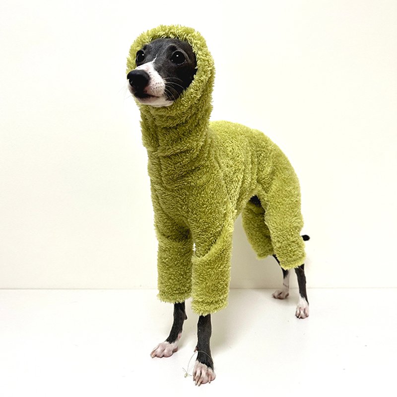 Dog Fleece Jumpsuit Double-Sided Plush Whippet Greyhound Sizes 1–10 Warm Winter Onesie Iggy Clothes | Koossa