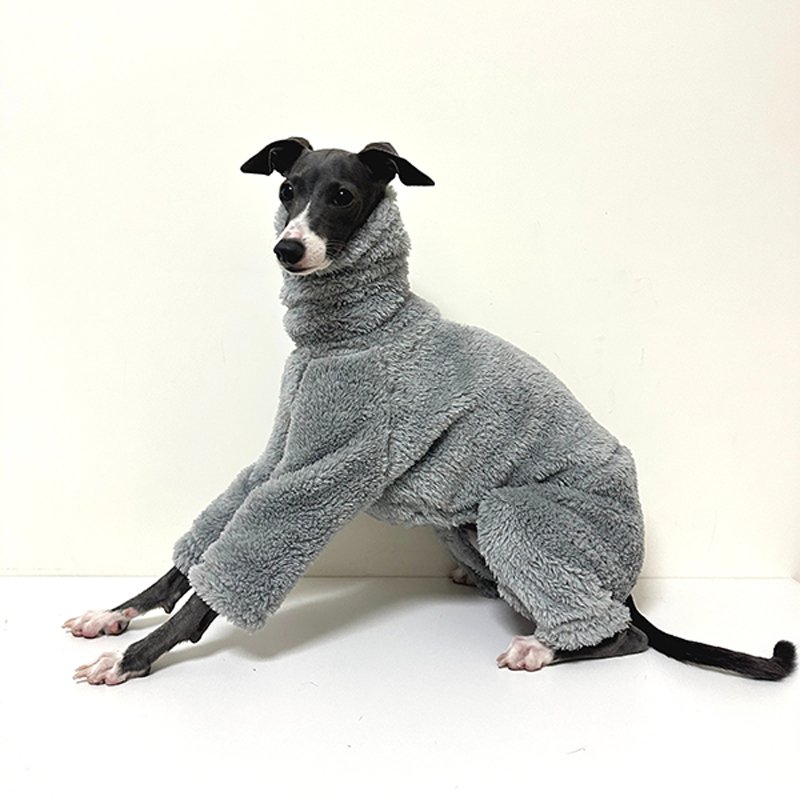 Dog Fleece Jumpsuit Double-Sided Plush Whippet Greyhound Sizes 1–10 Warm Winter Onesie Iggy Clothes | Koossa