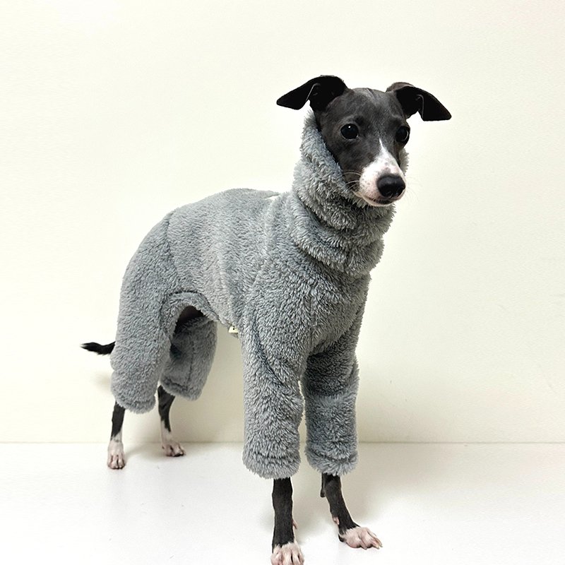Dog Fleece Jumpsuit Double-Sided Plush Whippet Greyhound Sizes 1–10 Warm Winter Onesie Iggy Clothes | Koossa