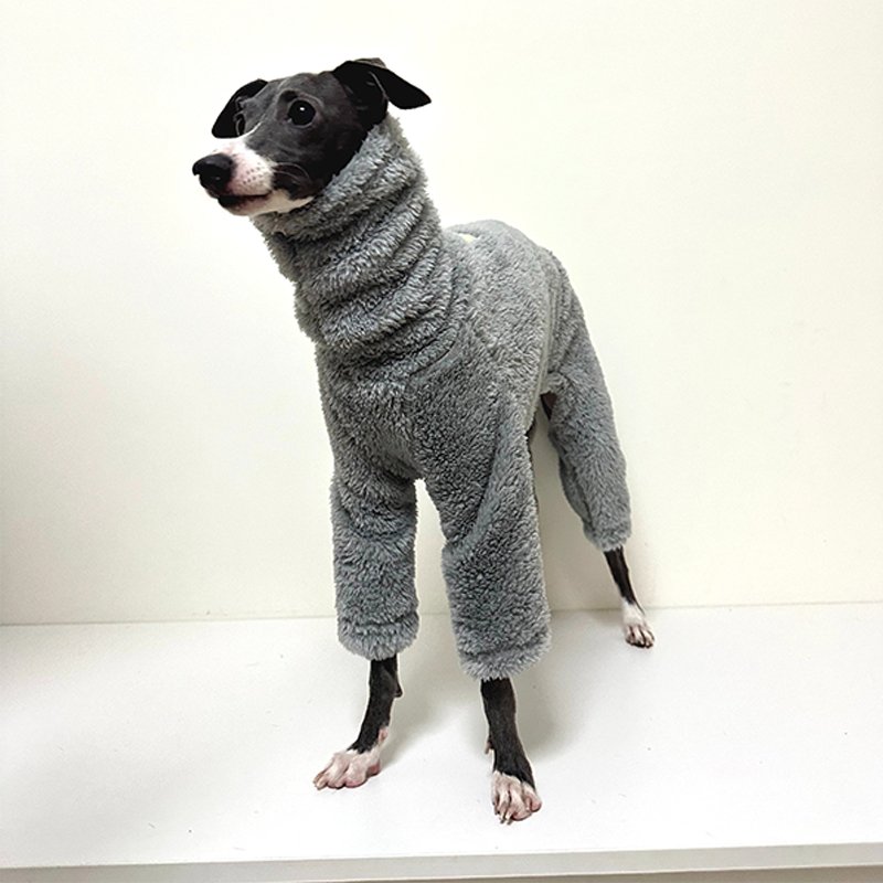 Dog Fleece Jumpsuit Double-Sided Plush Whippet Greyhound Sizes 1–10 Warm Winter Onesie Iggy Clothes | Koossa