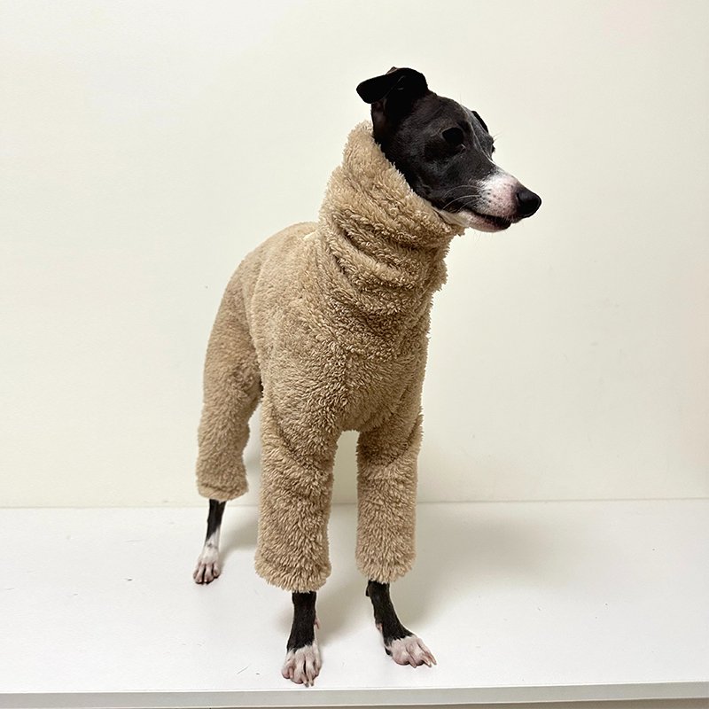 Dog Fleece Jumpsuit Double-Sided Plush Whippet Greyhound Sizes 1–10 Warm Winter Onesie Iggy Clothes | Koossa