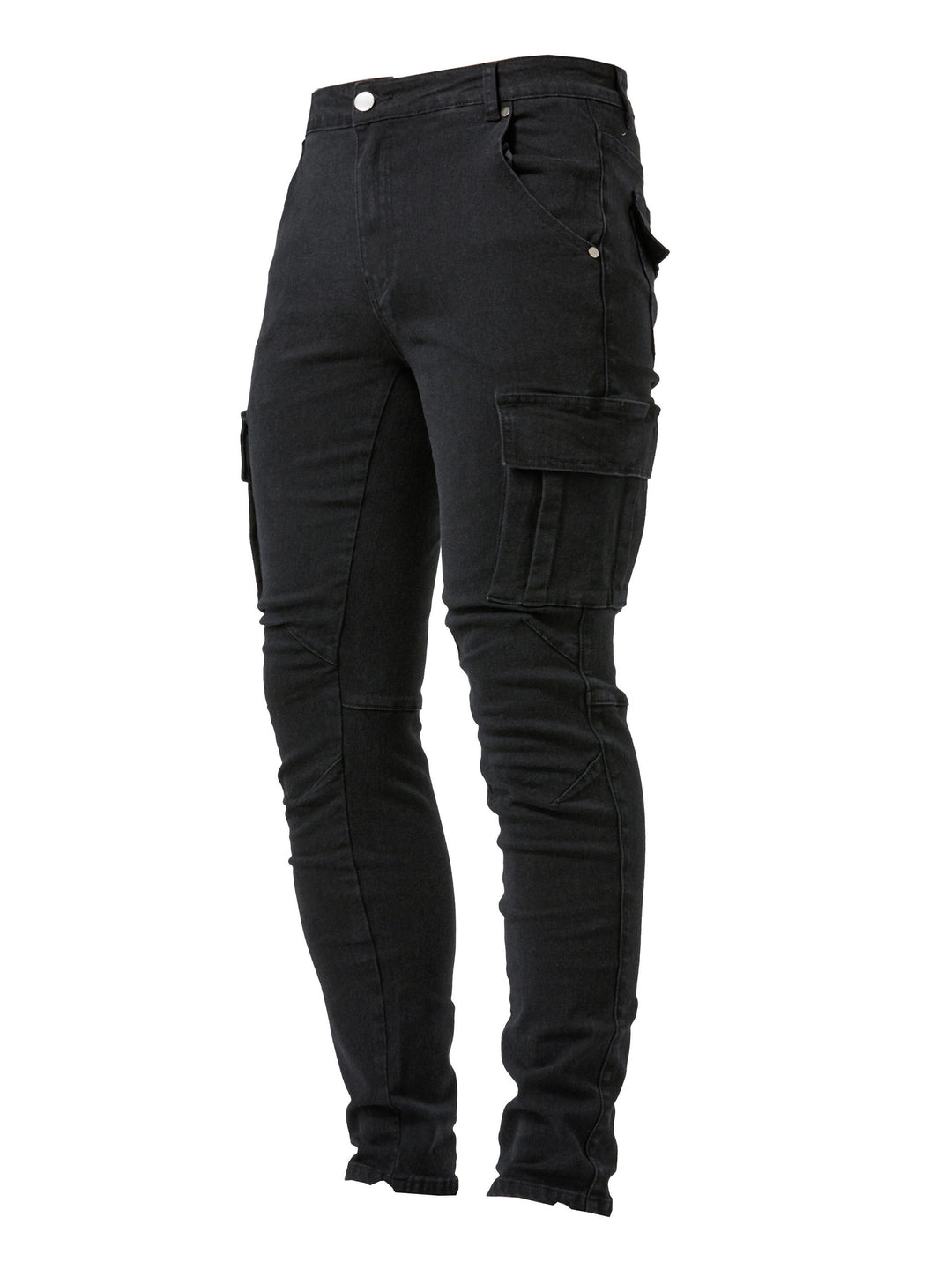 Men's Slim Fit Cargo Trousers — Multi-Pocket Stretch Jeans for Casual Urban Style & Everyday Comfort | Koossa