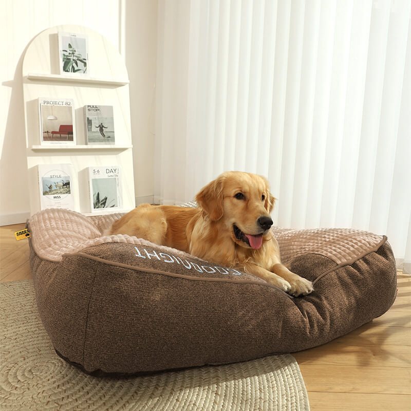 Dog Bed Crystal Velvet Shredded Foam XL XXL 3XL Large Dogs Orthopaedic Cushion Anti-Slip Senior Dog Mattress | Koossa