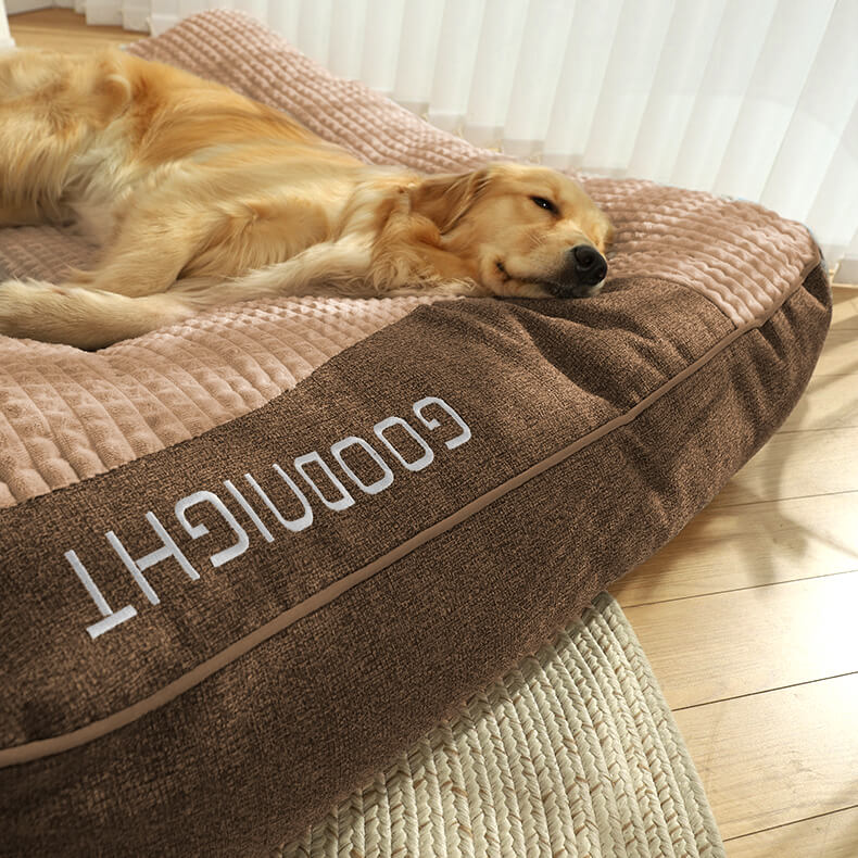 Dog Bed Crystal Velvet Shredded Foam XL XXL 3XL Large Dogs Orthopaedic Cushion Anti-Slip Senior Dog Mattress | Koossa