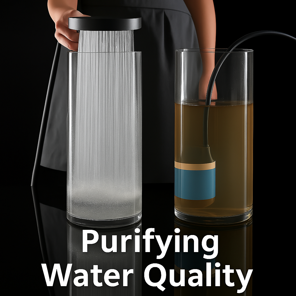 Pommeau de douche haute pression avec filtration intégrée pour jet puissant économie d'eau et confort | Koossa