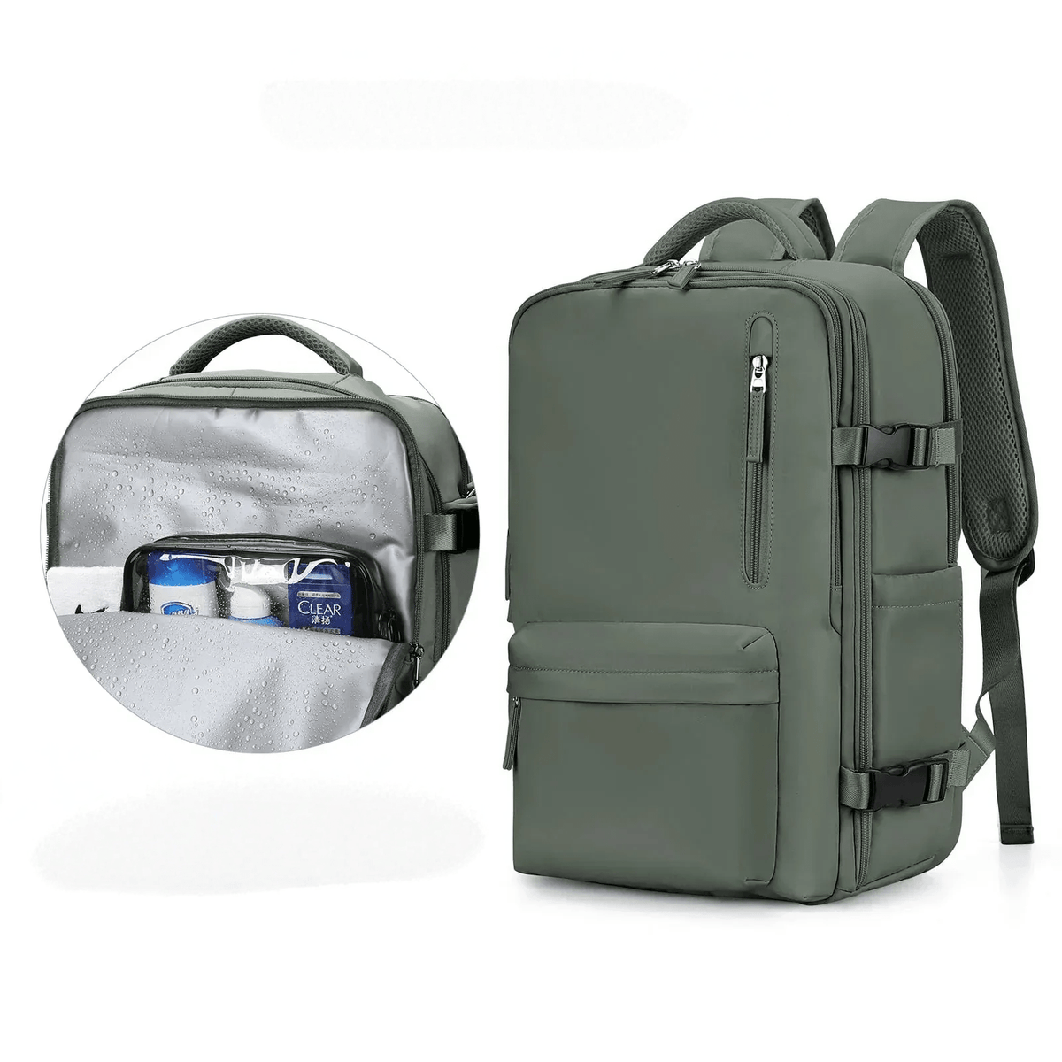 35L Travel Backpack with USB Charging Port – Water-Resistant Laptop Bag with Wet & Dry Compartments for Work, Gym & Weekend Trips | Lonoma