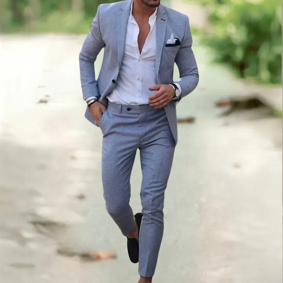 Men's Two-Piece Suit — Elegant Slim Fit Suit for Summer Weddings, Garden Parties & Business | Koossa