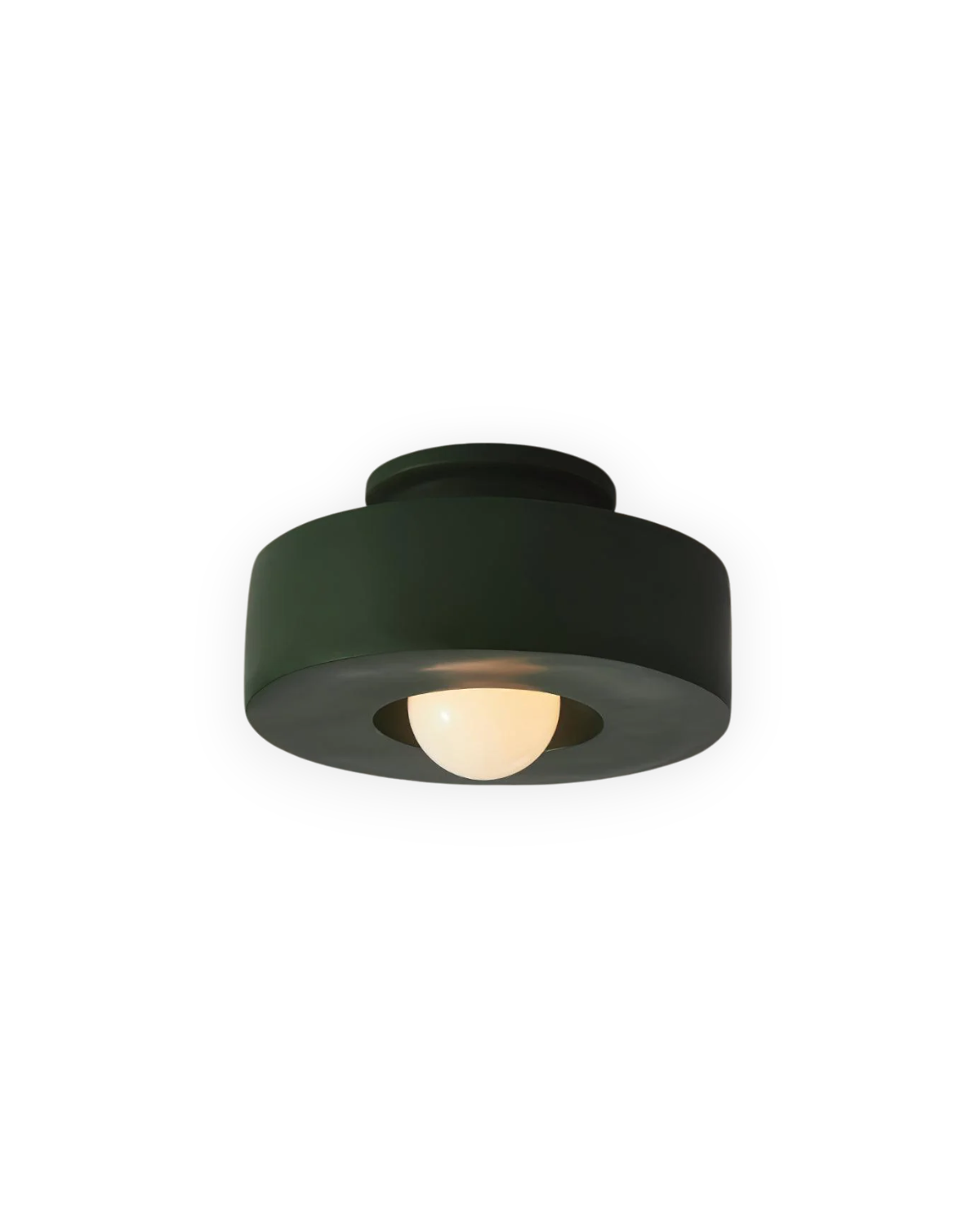 Plafonnier rond en résine avec LED intégrée pour intérieur minimaliste blanc chaud 30 cm éclairage moderne | Koossa