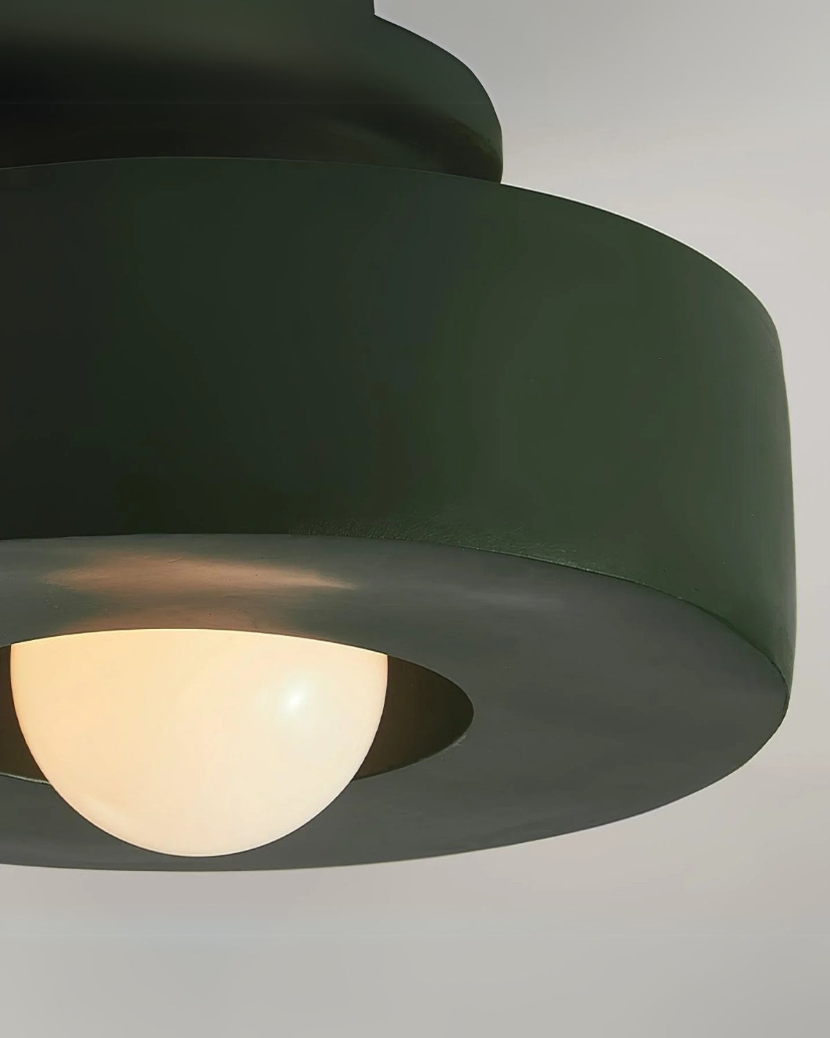Plafonnier rond en résine avec LED intégrée pour intérieur minimaliste blanc chaud 30 cm éclairage moderne | Koossa