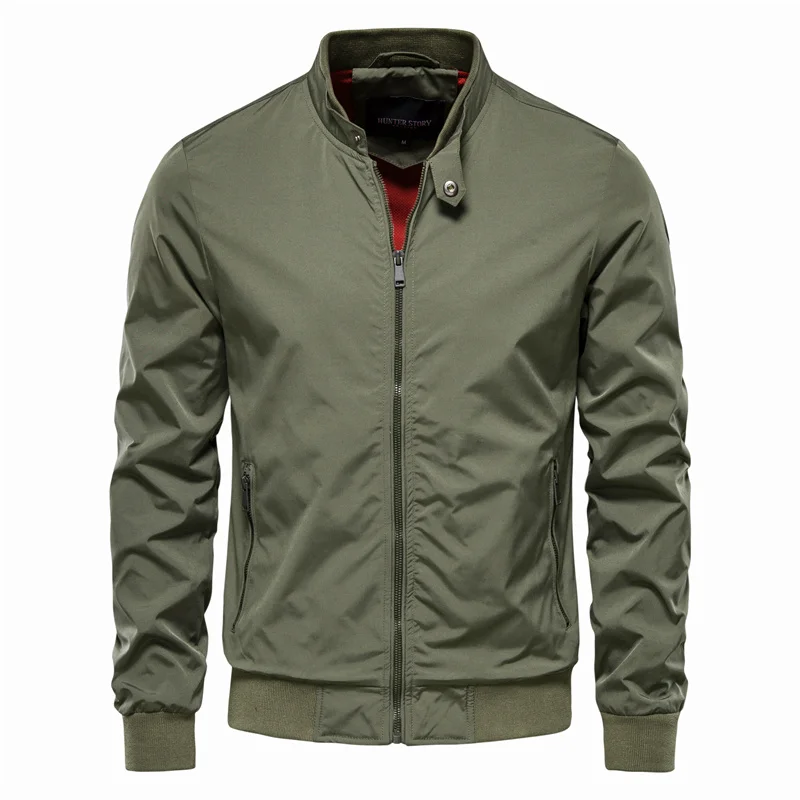 Men's Lightweight Bomber Jacket — Classic Ribbed Collar Jacket for Casual & Smart-Casual Occasions | Koossa