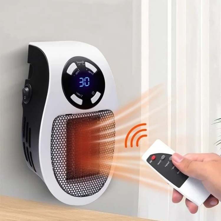 Radiateur céramique électrique compact pour chauffage rapide pièces 32 m² salle bain bureau maison hiver | Koossa