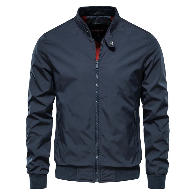 Men's Lightweight Bomber Jacket — Classic Ribbed Collar Jacket for Casual & Smart-Casual Occasions | Koossa