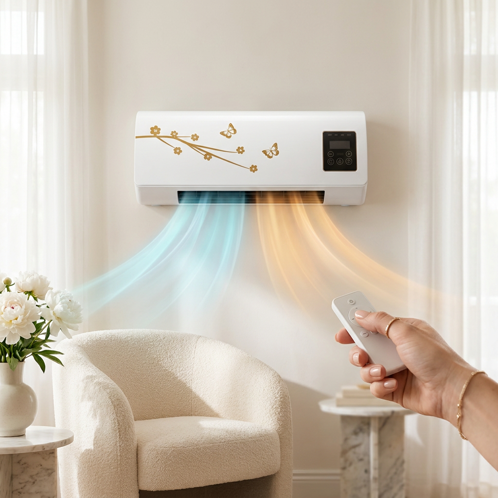 Climatiseur portable silencieux avec refroidissement et chauffage pour chambres combles espaces réduits 11-20 m² | Koossa