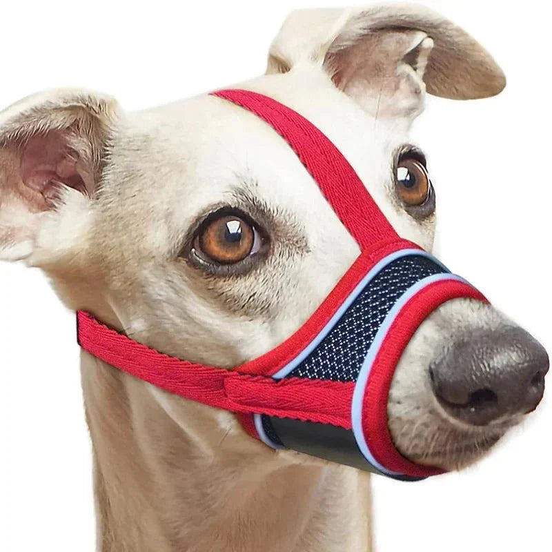 Dog Muzzle Nylon Mesh Breathable Reflective XS–XXL Adjustable Soft Vet Walking Training Basket Muzzle All Breeds | Koossa