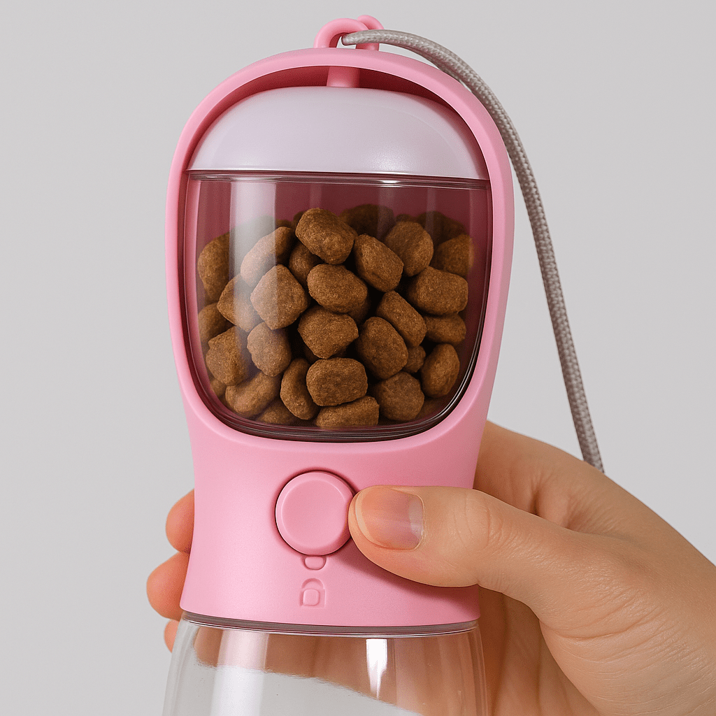 Portable Dog Water Bottle with Bowl Leak Proof Travel Drinking Dispenser BPA Free Lightweight Walking Hiking Outdoor Pet Hydration Bottle | Koossa