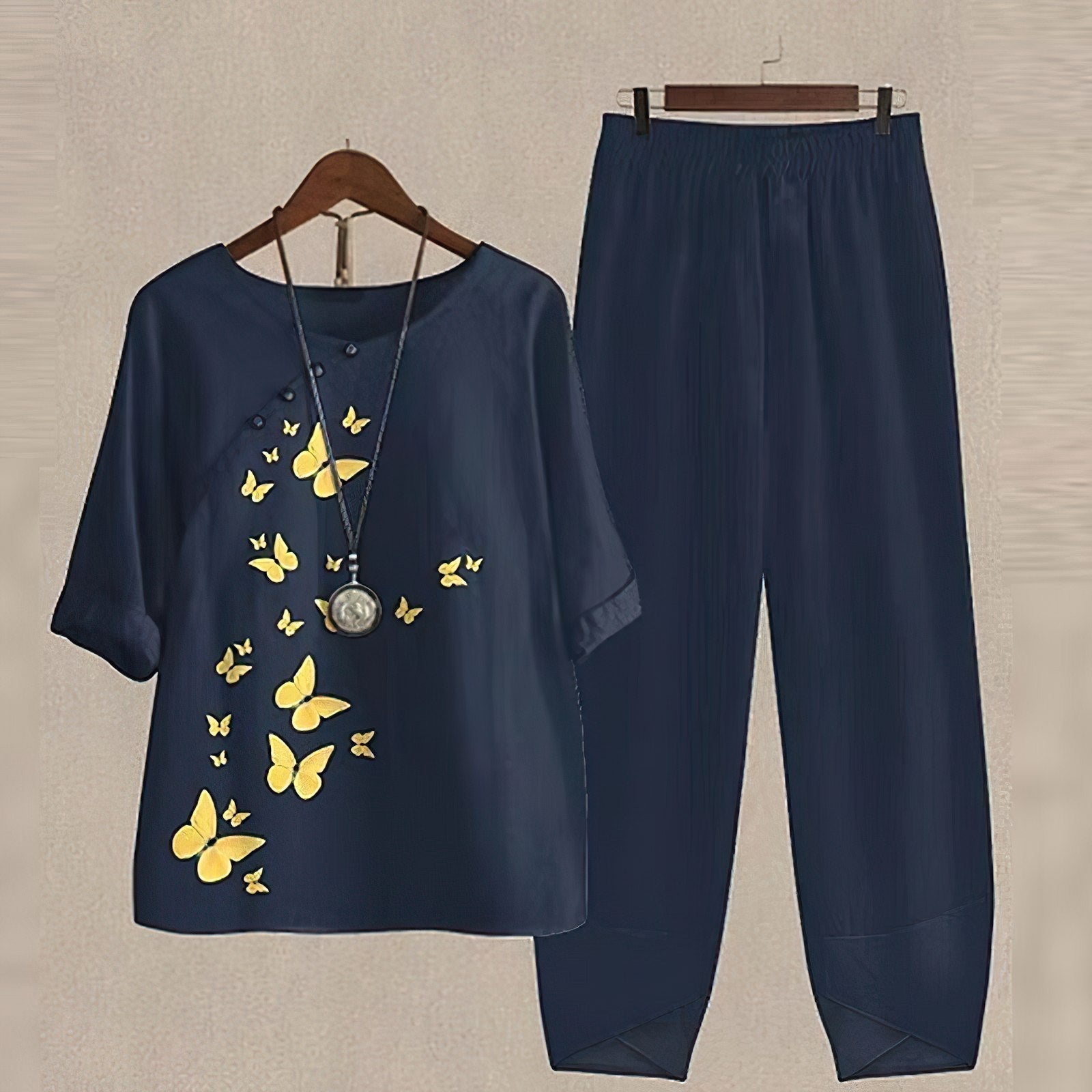 Women's Two-Piece Co-Ord Set — Elegant Spring Summer Outfit for Work & Casual Occasions | Koossa